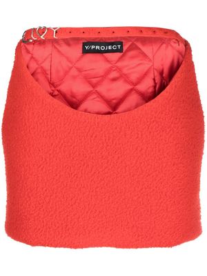 Y/Project dropped-waist mini skirt - Red