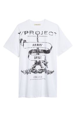 Y/Project Evergreen Paris' Best Organic Cotton Graphic T-Shirt in Evergreen White