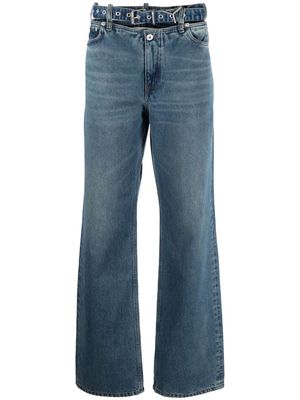Y/Project Evergreen Y Belt wide-leg jeans - Blue