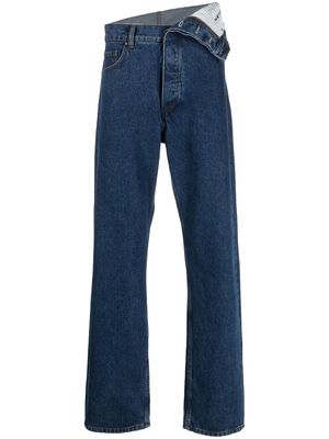 Y/Project folded waistband jeans - Blue