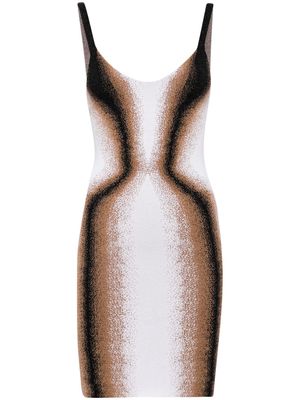 Y/Project gradient-knit minidress - Brown