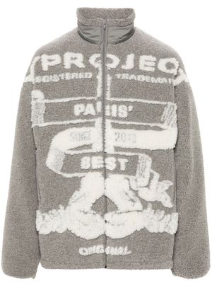 Y/Project graphic-pattern fleece jacket - Grey