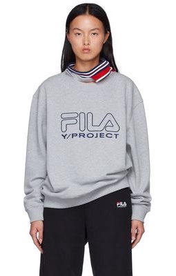 Y/Project Gray Fila Edition Cotton Sweatshirt