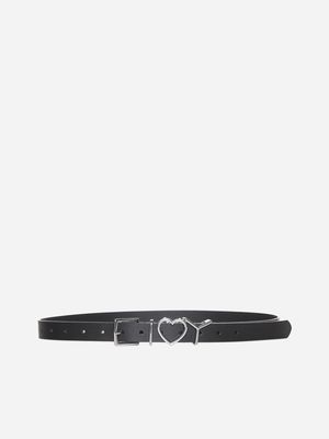 Y/Project Heart Logo Leather Belt