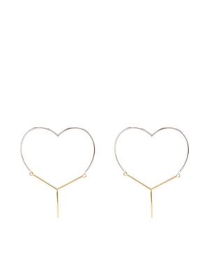 Y/Project heart-shape earrings - Silver
