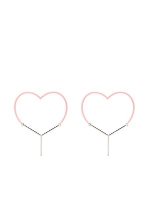 Y/Project heart-shaped earrings - Pink