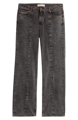 Y/Project Integrated Wire Organic Cotton Straight Leg Jeans in Evergreen Vintage Black
