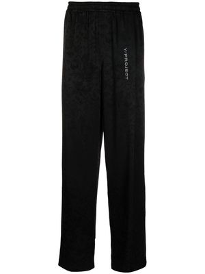 Y/Project jacquard-print track pants - Black