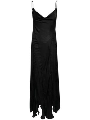 Y/Project lace-panelled satin maxi dress - Black