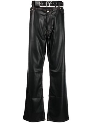Y/Project layered straight-leg trousers - Black