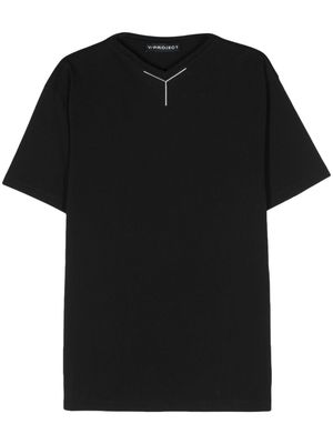 Y/Project logo-appliqué cotto T-shirt - Black