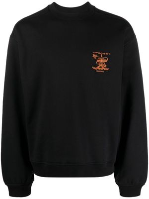 Y/Project logo-embroidered organic cotton sweatshirt - Black