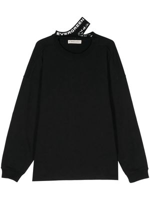 Y/Project logo-print organic-cotton sweatshirt - Black