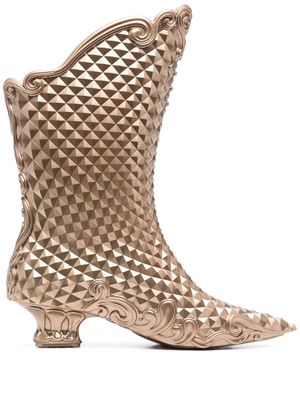Y/Project Melissa pointed 40mm boots - Gold