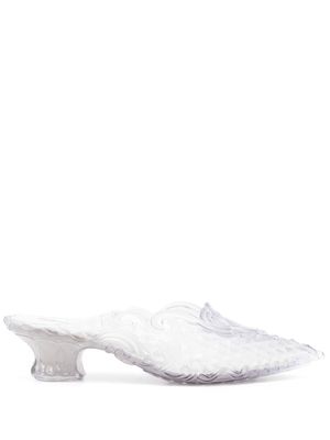 Y/Project Melissa pointed 50mm mules - White