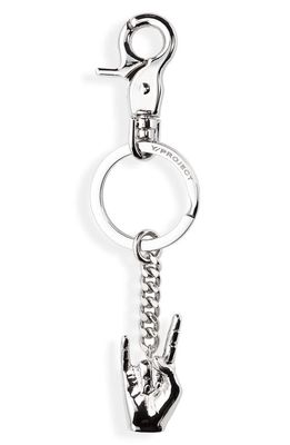 Y/Project Mini Rock On Key Ring in Silver