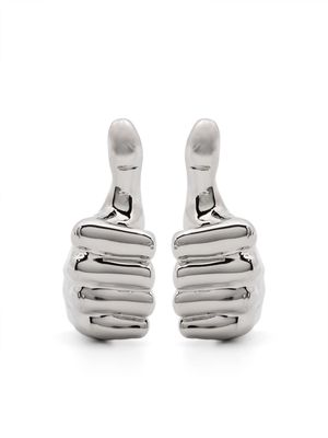 Y/Project Mini Thumbs Up earrings - Silver