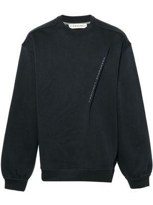 Y/Project Pinched Logo cotton sweatshirt - Black