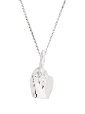 Y/Project polished hand-pendant necklace - Silver