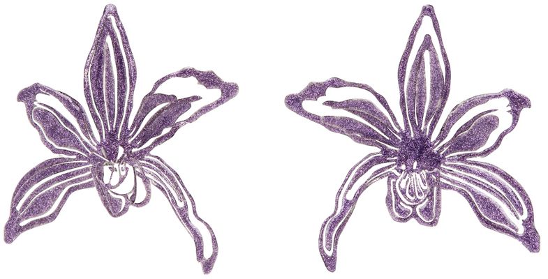 Y/Project Purple Orchid Hoop Earrings