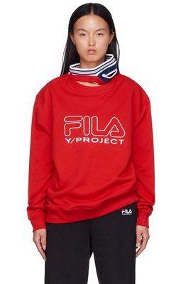 Y/Project Red Fila Edition Cotton Sweatshirt