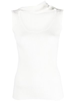 Y/Project ribbed asymmetric tank top - White