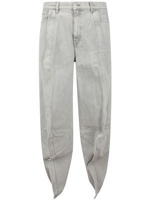 Y/Project ruffle-detail wide-leg jeans - Grey
