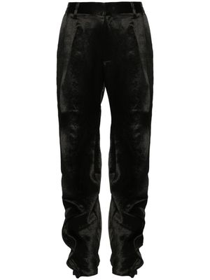 Y/Project seam-detail satin trousers - Black