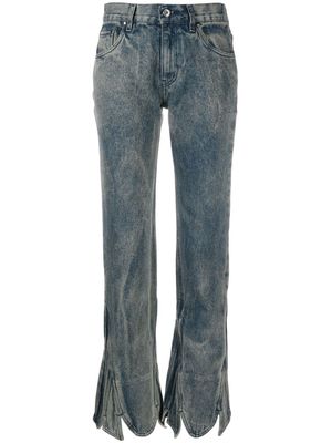 Y/Project slim-fit stonewashed jeans - Blue