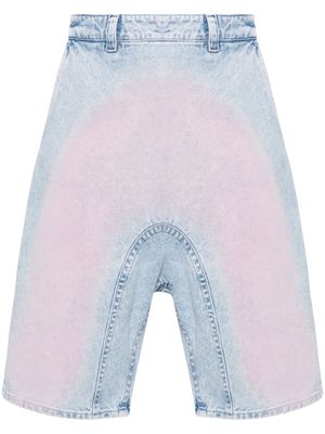 Y/Project Souffle denim shorts - Blue