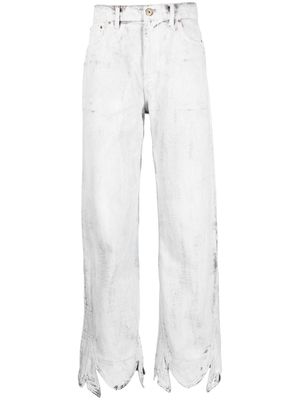 Y/Project split-hem loose-fit jeans - White