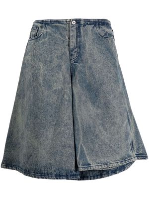 Y/Project washed denim skirt - Blue
