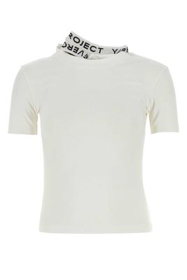 Y/Project White Stretch Cotton T-shirt