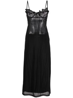Y/Project Wire mesh slip dress - Black