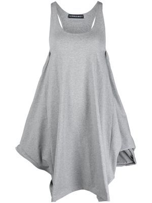 Y/Project Wire twisted cotton-blend minidress - Grey