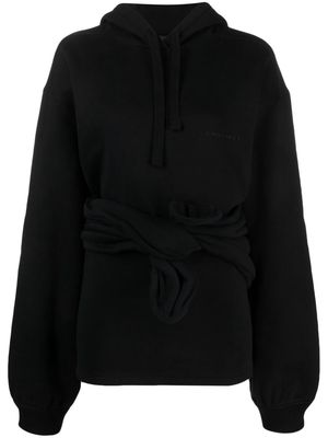 Y/Project Wire Wrap organic cotton hoodie - Black