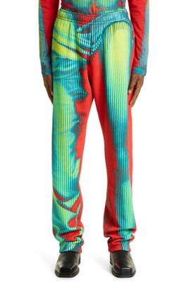 Y/Project x Jean Paul Gaultier Body Morph Trompe l'Oeil Cotton Sweatpants in Yellow /Red /Blue