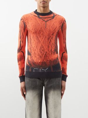 Y/Project - X Jean Paul Gaultier Trompe-l'ail Cotton Top - Mens - Orange