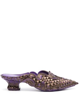 Y/Project x Melissa 60mm studded mules - Gold