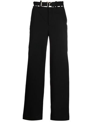 Y/Project Y-belt wide-leg trousers - Black