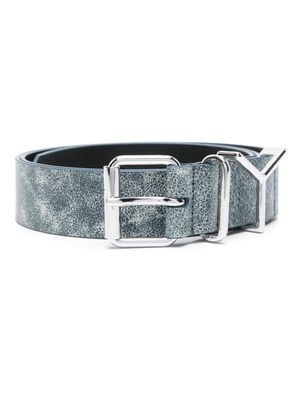 Y/Project Y distressed leather belt - Blue