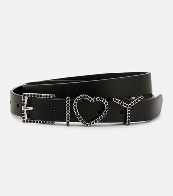 Y/Project Y Heart embellished leather belt