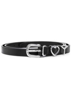 Y/Project Y Heart leather belt - Black