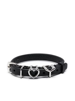 Y/Project Y Heart leather bracelet - Black