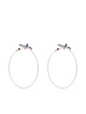 Y/Project Y pearl hoop earrings - White