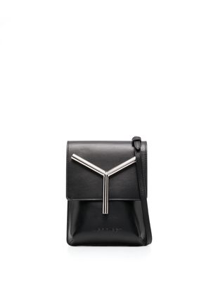 Y/Project Y-plaque detail crossbody bag - Black