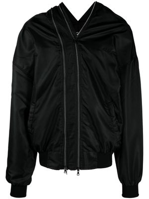 Y/Project zip-up satin jacket - Black