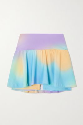Year of Ours - Anna Printed Stretch-jersey Tennis Skirt - Blue