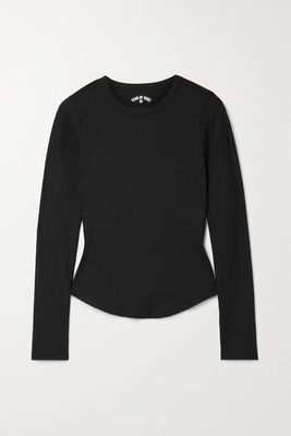 Year of Ours - Ribbed Stretch-jersey Top - Black