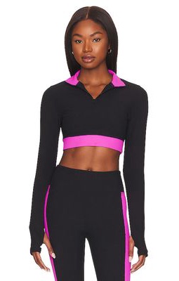 YEAR OF OURS Thermal Eva Crop Top in Black